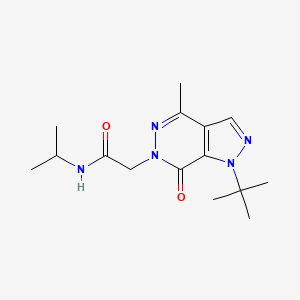 2-{1-tert-butyl-4-methyl-7-oxo-1H,6H,7H-pyrazolo[3,4-d]pyridazin-6-yl}-N-(propan-2-yl)acetamide