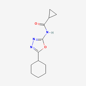 N-(5-cyclohexyl-1,3,4-oxadiazol-2-yl)cyclopropanecarboxamide