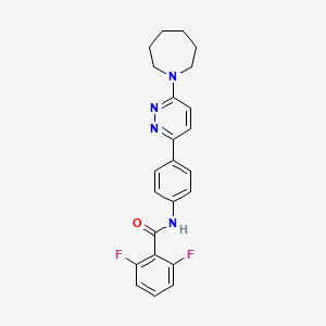 N-{4-[6-(azepan-1-yl)pyridazin-3-yl]phenyl}-2,6-difluorobenzamide