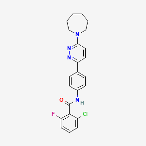 N-{4-[6-(azepan-1-yl)pyridazin-3-yl]phenyl}-2-chloro-6-fluorobenzamide