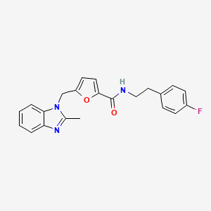 N-[2-(4-fluorophenyl)ethyl]-5-[(2-methyl-1H-1,3-benzodiazol-1-yl)methyl]furan-2-carboxamide