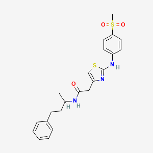 2-{2-[(4-methanesulfonylphenyl)amino]-1,3-thiazol-4-yl}-N-(4-phenylbutan-2-yl)acetamide