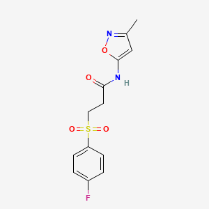 3-(4-fluorobenzenesulfonyl)-N-(3-methyl-1,2-oxazol-5-yl)propanamide