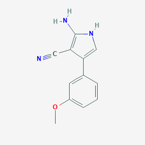 B065789 2-Amino-4-(3-methoxyphenyl)-1H-pyrrole-3-carbonitrile CAS No. 194787-90-1
