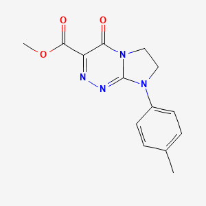 molecular formula C14H14N4O3 B6578973 Imidazo[2,1-c][1,2,4]triazine-3-carboxylic acid, 4,6,7,8-tetrahydro-8-(4-methylphenyl)-4-oxo-, methyl ester CAS No. 1171498-26-2