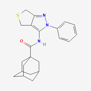 N-{2-phenyl-2H,4H,6H-thieno[3,4-c]pyrazol-3-yl}adamantane-1-carboxamide