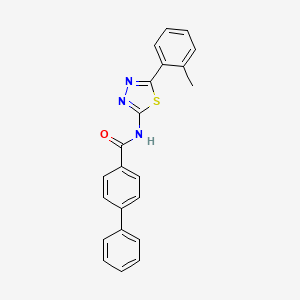 N-[5-(2-methylphenyl)-1,3,4-thiadiazol-2-yl]-[1,1'-biphenyl]-4-carboxamide