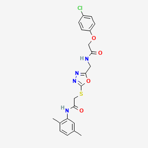 B6579189 2-(4-chlorophenoxy)-N-{[5-({[(2,5-dimethylphenyl)carbamoyl]methyl}sulfanyl)-1,3,4-oxadiazol-2-yl]methyl}acetamide CAS No. 851785-29-0