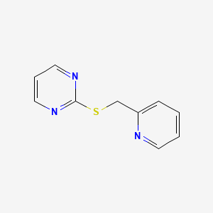 molecular formula C10H9N3S B6579194 Pyrimidine, 2-[(2-pyridinylmethyl)thio]- CAS No. 83782-80-3