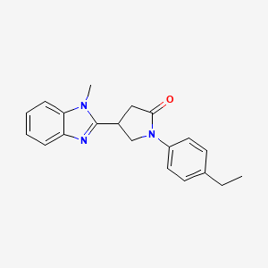 1-(4-ethylphenyl)-4-(1-methyl-1H-1,3-benzodiazol-2-yl)pyrrolidin-2-one