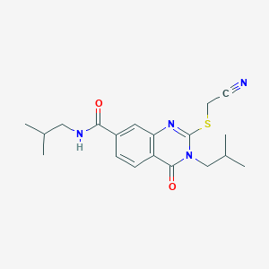 molecular formula C19H24N4O2S B6579771 2-[(cyanomethyl)sulfanyl]-N,3-bis(2-methylpropyl)-4-oxo-3,4-dihydroquinazoline-7-carboxamide CAS No. 946324-06-7