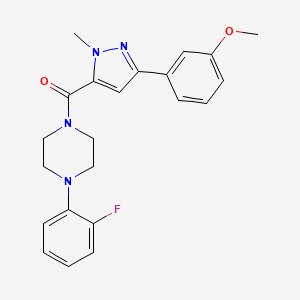 1-(2-fluorophenyl)-4-[3-(3-methoxyphenyl)-1-methyl-1H-pyrazole-5-carbonyl]piperazine
