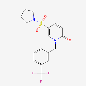 5-(pyrrolidine-1-sulfonyl)-1-{[3-(trifluoromethyl)phenyl]methyl}-1,2-dihydropyridin-2-one