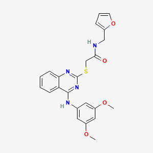 2-({4-[(3,5-dimethoxyphenyl)amino]quinazolin-2-yl}sulfanyl)-N-[(furan-2-yl)methyl]acetamide