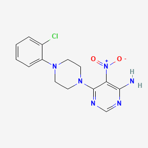 6-[4-(2-chlorophenyl)piperazin-1-yl]-5-nitropyrimidin-4-amine