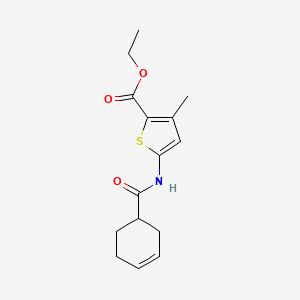 molecular formula C15H19NO3S B6579962 ethyl 5-(cyclohex-3-ene-1-amido)-3-methylthiophene-2-carboxylate CAS No. 1156191-07-9