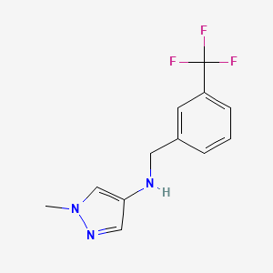 B6579987 1-methyl-N-{[3-(trifluoromethyl)phenyl]methyl}-1H-pyrazol-4-amine CAS No. 1153294-11-1