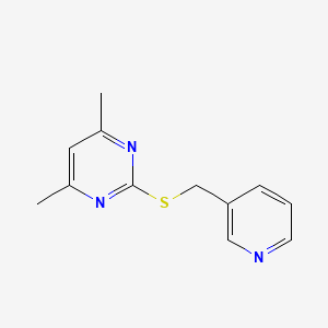 molecular formula C12H13N3S B6580067 Pyrimidine, 4,6-dimethyl-2-[(3-pyridinylmethyl)thio]- CAS No. 88579-43-5