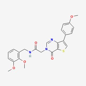 molecular formula C24H23N3O5S B6580622 N-[(2,3-dimethoxyphenyl)methyl]-2-[7-(4-methoxyphenyl)-4-oxo-3H,4H-thieno[3,2-d]pyrimidin-3-yl]acetamide CAS No. 1207046-87-4