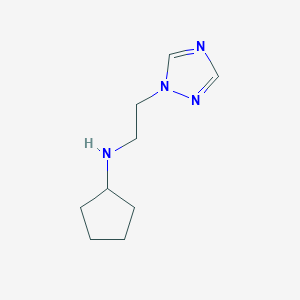 molecular formula C9H16N4 B065808 Cyclopentyl-(2-[1,2,4]triazol-1-yl-ethyl)-amine CAS No. 192811-69-1