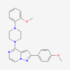 B6580812 1-(2-methoxyphenyl)-4-[2-(4-methoxyphenyl)pyrazolo[1,5-a]pyrazin-4-yl]piperazine CAS No. 1111262-32-8