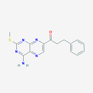 1-[4-Amino-2-(methylthio)-7-pteridinyl]-3-phenyl-1-propanone