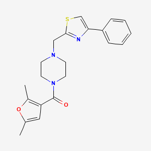 molecular formula C21H23N3O2S B6581176 Methanone, (2,5-dimethyl-3-furanyl)[4-[(4-phenyl-2-thiazolyl)methyl]-1-piperazinyl]- CAS No. 1207028-06-5