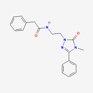 molecular formula C19H20N4O2 B6581279 N-[2-(4-methyl-5-oxo-3-phenyl-4,5-dihydro-1H-1,2,4-triazol-1-yl)ethyl]-2-phenylacetamide CAS No. 1203032-00-1