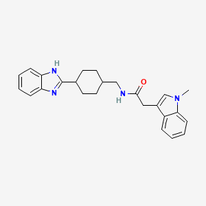 molecular formula C25H28N4O B6581385 N-{[4-(1H-1,3-benzodiazol-2-yl)cyclohexyl]methyl}-2-(1-methyl-1H-indol-3-yl)acetamide CAS No. 1206998-68-6