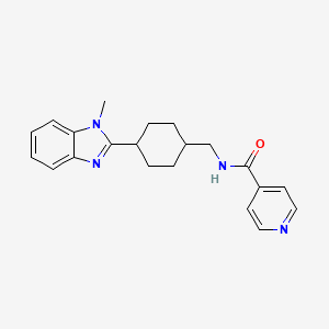 molecular formula C21H24N4O B6581400 N-{[4-(1-methyl-1H-1,3-benzodiazol-2-yl)cyclohexyl]methyl}pyridine-4-carboxamide CAS No. 1207026-51-4