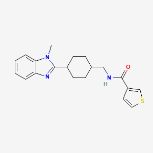 molecular formula C20H23N3OS B6581403 N-{[4-(1-methyl-1H-1,3-benzodiazol-2-yl)cyclohexyl]methyl}thiophene-3-carboxamide CAS No. 1207049-95-3