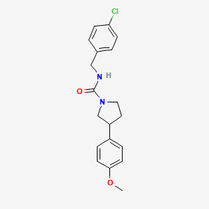molecular formula C19H21ClN2O2 B6581467 N-[(4-chlorophenyl)methyl]-3-(4-methoxyphenyl)pyrrolidine-1-carboxamide CAS No. 1207028-38-3