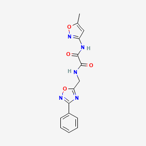 molecular formula C15H13N5O4 B6581610 N'-(5-methyl-1,2-oxazol-3-yl)-N-[(3-phenyl-1,2,4-oxadiazol-5-yl)methyl]ethanediamide CAS No. 1207024-60-9
