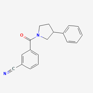 molecular formula C18H16N2O B6582033 3-(3-phenylpyrrolidine-1-carbonyl)benzonitrile CAS No. 1209620-09-6