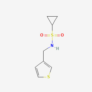 molecular formula C8H11NO2S2 B6582095 N-(thiophen-3-ylmethyl)cyclopropanesulfonamide CAS No. 1210255-45-0