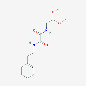 molecular formula C14H24N2O4 B6582313 N'-[2-(cyclohex-1-en-1-yl)ethyl]-N-(2,2-dimethoxyethyl)ethanediamide CAS No. 1209700-09-3