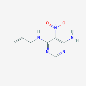 molecular formula C7H9N5O2 B6582602 N4-allyl-5-nitropyrimidine-4,6-diamine CAS No. 450344-67-9