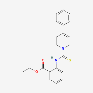 molecular formula C21H22N2O2S B6582824 ethyl 2-[(4-phenyl-1,2,3,6-tetrahydropyridine-1-carbothioyl)amino]benzoate CAS No. 892275-28-4