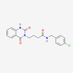 molecular formula C19H18ClN3O3 B6582871 N-[(4-chlorophenyl)methyl]-4-(2,4-dioxo-1H-quinazolin-3-yl)butanamide CAS No. 896373-17-4
