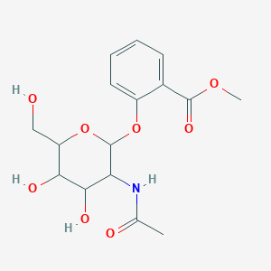 molecular formula C16H21NO8 B6582891 methyl 2-((3-acetamido-4,5-dihydroxy-6-(hydroxymethyl)tetrahydro-2H-pyran-2-yl)oxy)benzoate CAS No. 1093406-94-0