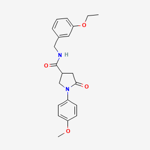 molecular formula C21H24N2O4 B6582917 N-[(3-ethoxyphenyl)methyl]-1-(4-methoxyphenyl)-5-oxopyrrolidine-3-carboxamide CAS No. 1252902-18-3