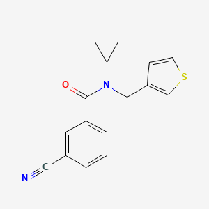 3-cyano-N-cyclopropyl-N-[(thiophen-3-yl)methyl]benzamide