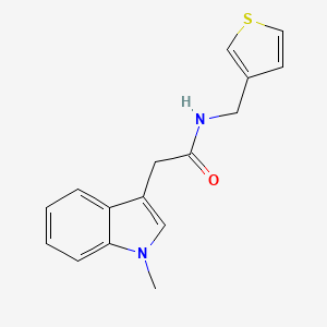2-(1-methyl-1H-indol-3-yl)-N-[(thiophen-3-yl)methyl]acetamide