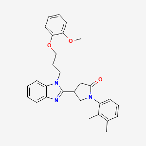1-(2,3-dimethylphenyl)-4-{1-[3-(2-methoxyphenoxy)propyl]-1H-1,3-benzodiazol-2-yl}pyrrolidin-2-one