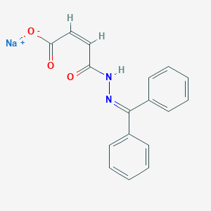 molecular formula C17H13N2NaO3 B065833 Sodium salt of maleic acid diphenylmethylene hydrazide CAS No. 160282-28-0