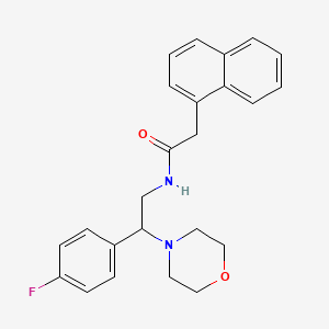 molecular formula C24H25FN2O2 B6583305 N-[2-(4-fluorophenyl)-2-(morpholin-4-yl)ethyl]-2-(naphthalen-1-yl)acetamide CAS No. 849685-30-9
