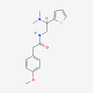 molecular formula C17H22N2O2S B6583310 Benzeneacetamide, N-[2-(dimethylamino)-2-(2-thienyl)ethyl]-4-methoxy- CAS No. 850593-09-8