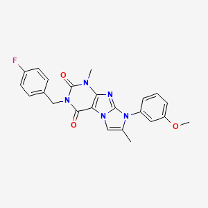 3-[(4-fluorophenyl)methyl]-8-(3-methoxyphenyl)-1,7-dimethyl-1H,2H,3H,4H,8H-imidazo[1,2-g]purine-2,4-dione