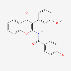 4-methoxy-N-[3-(3-methoxyphenyl)-4-oxo-4H-chromen-2-yl]benzamide