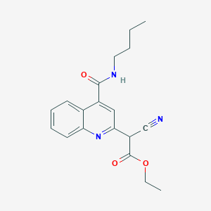 Ethyl 4-((butylamino)carbonyl)-alpha-cyano-2-quinolineacetate